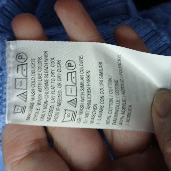 Isaac Mizrahi Blue and Brown Crewneck Sweaters - Picture 5 of 5